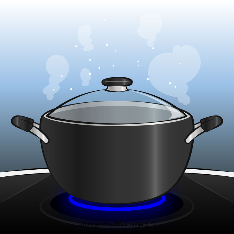 Cooking pot vector