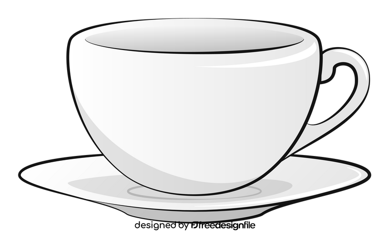 Cup and saucer clipart