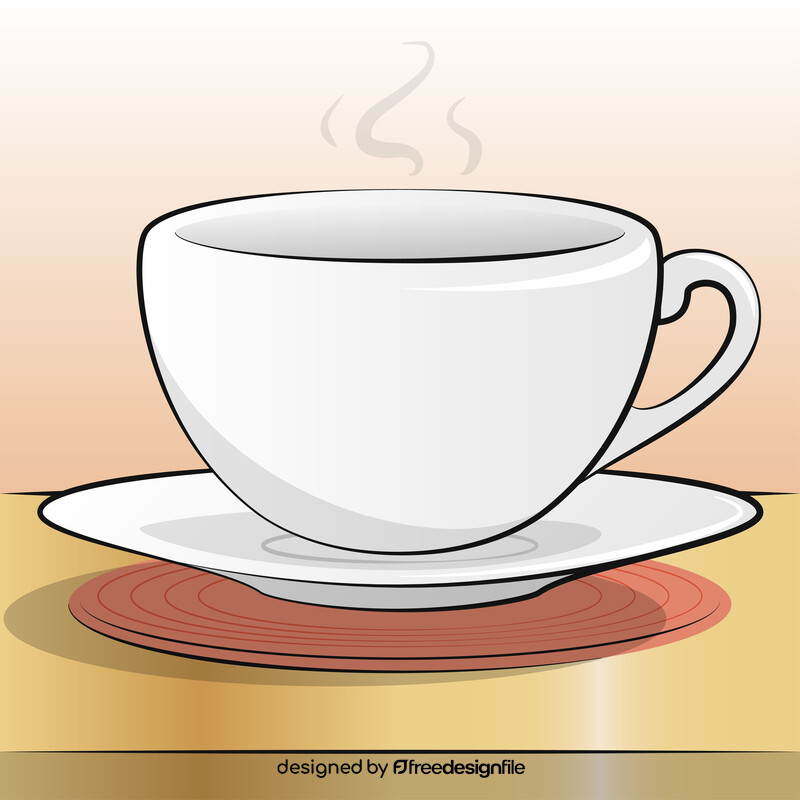 Cup and saucer vector