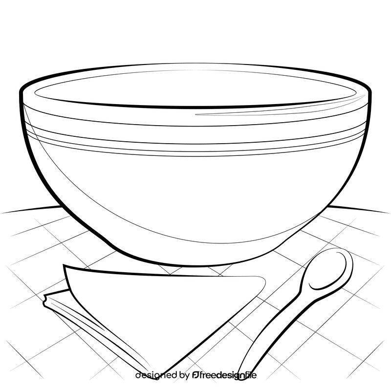 Bowl black and white vector