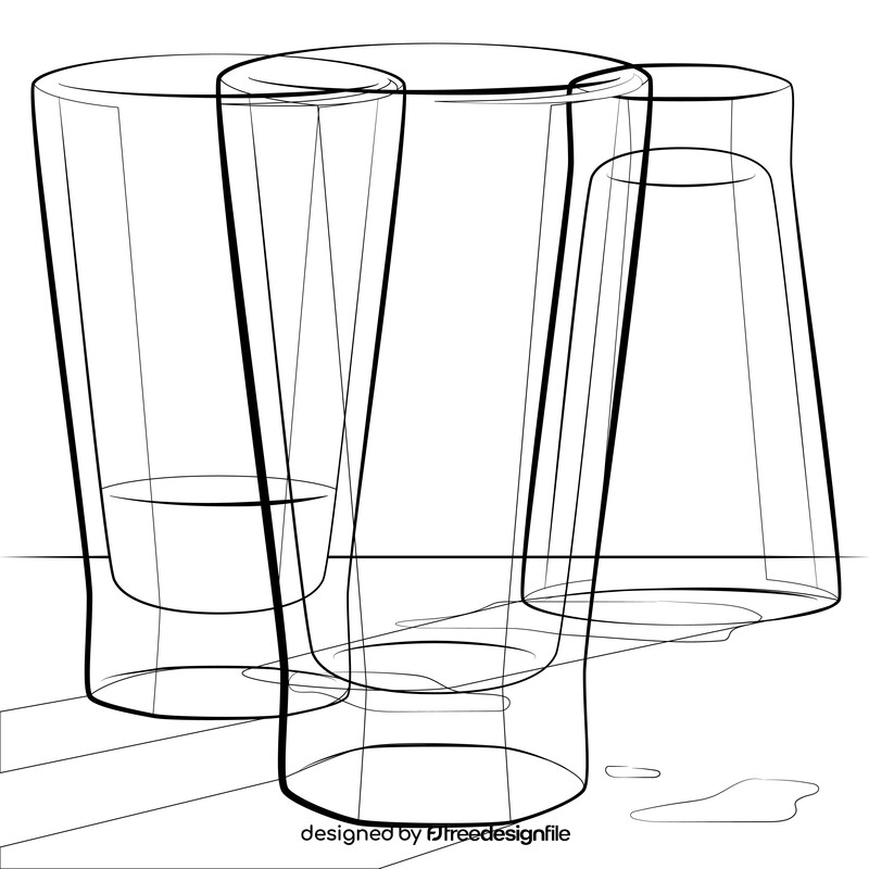 Glass black and white vector