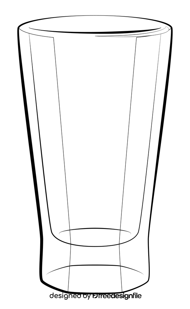 Glass drawing black and white clipart