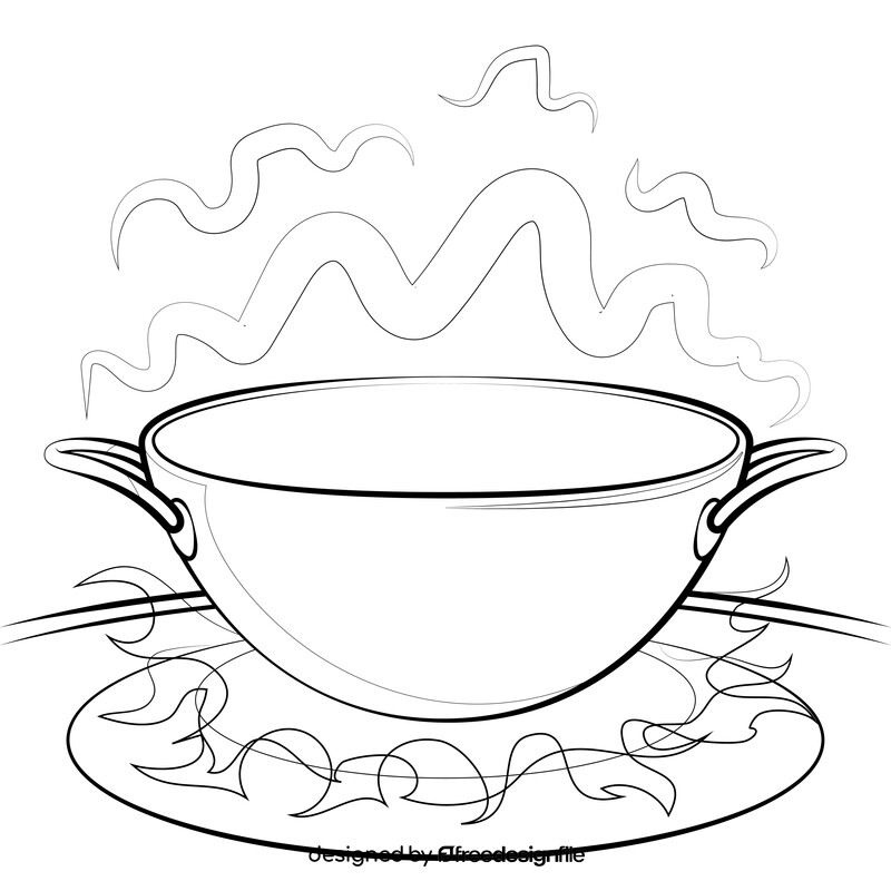 Wok black and white vector