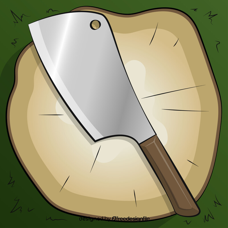 Butcher cleaver knife vector