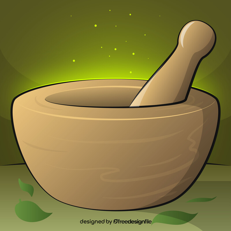 Mortar and pestle vector