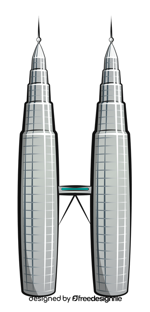 Petronas towers clipart