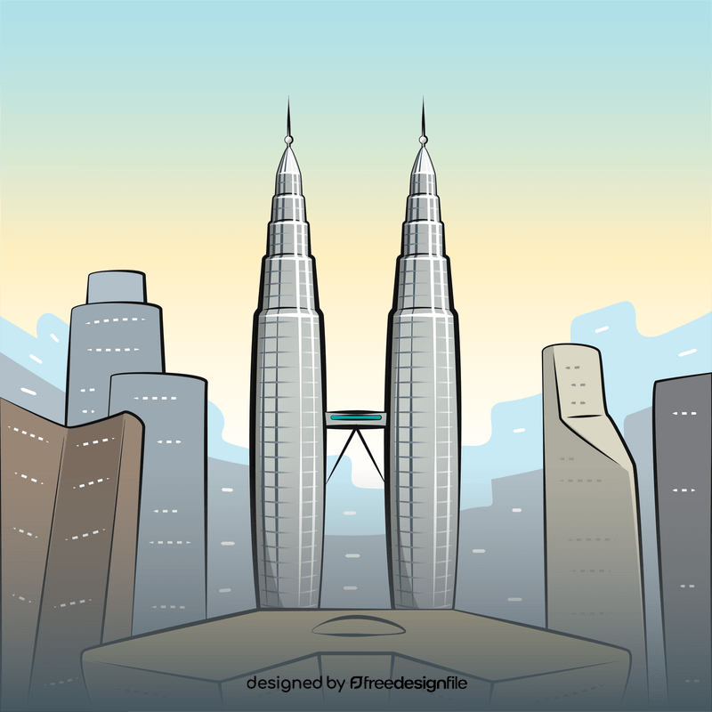 Petronas towers vector