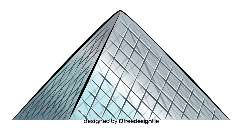 Louvre pyramid clipart