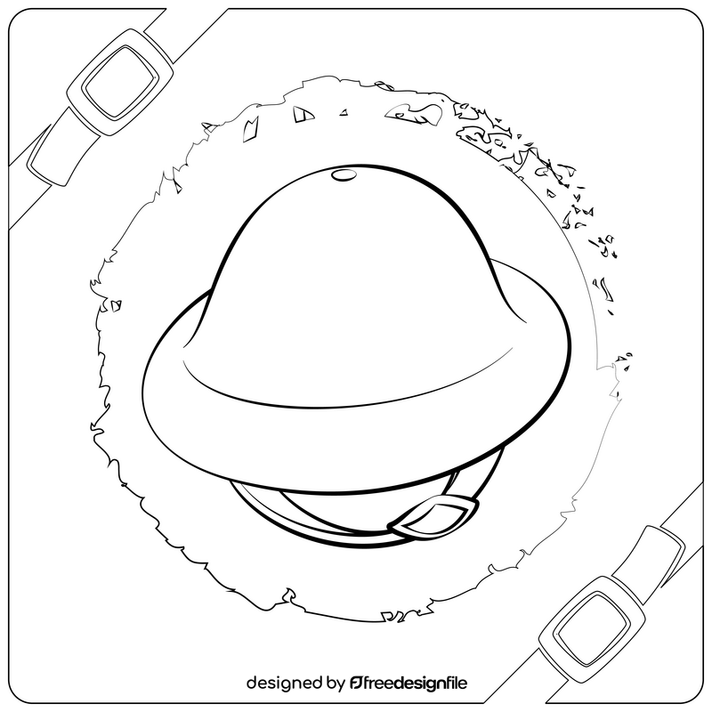 Brodie helmet black and white vector