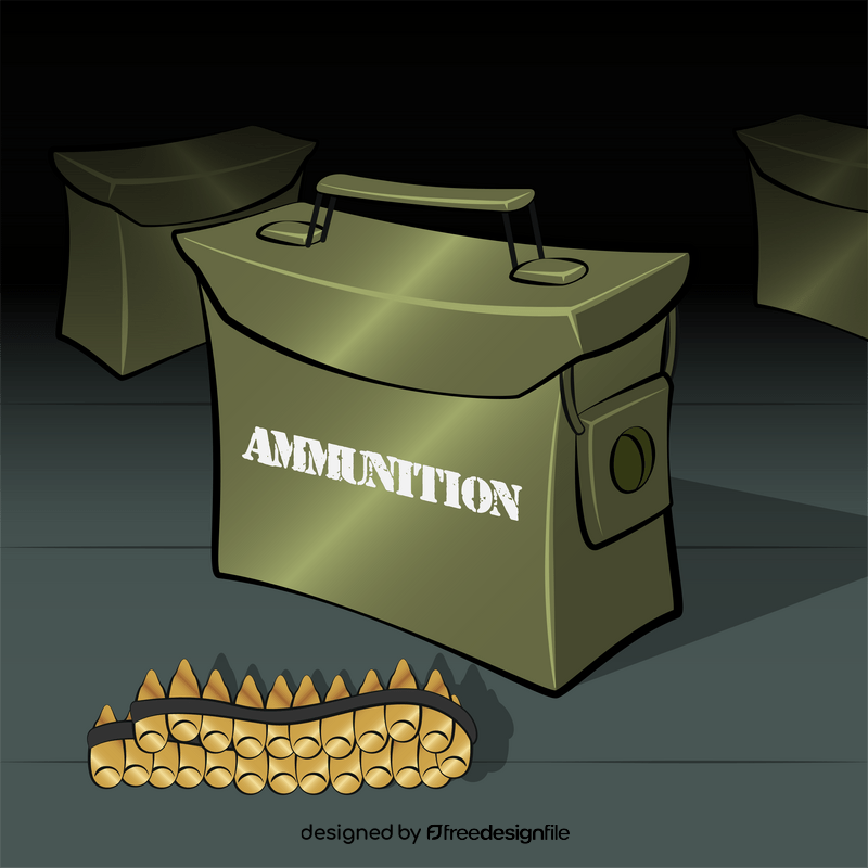 Ammunition box vector