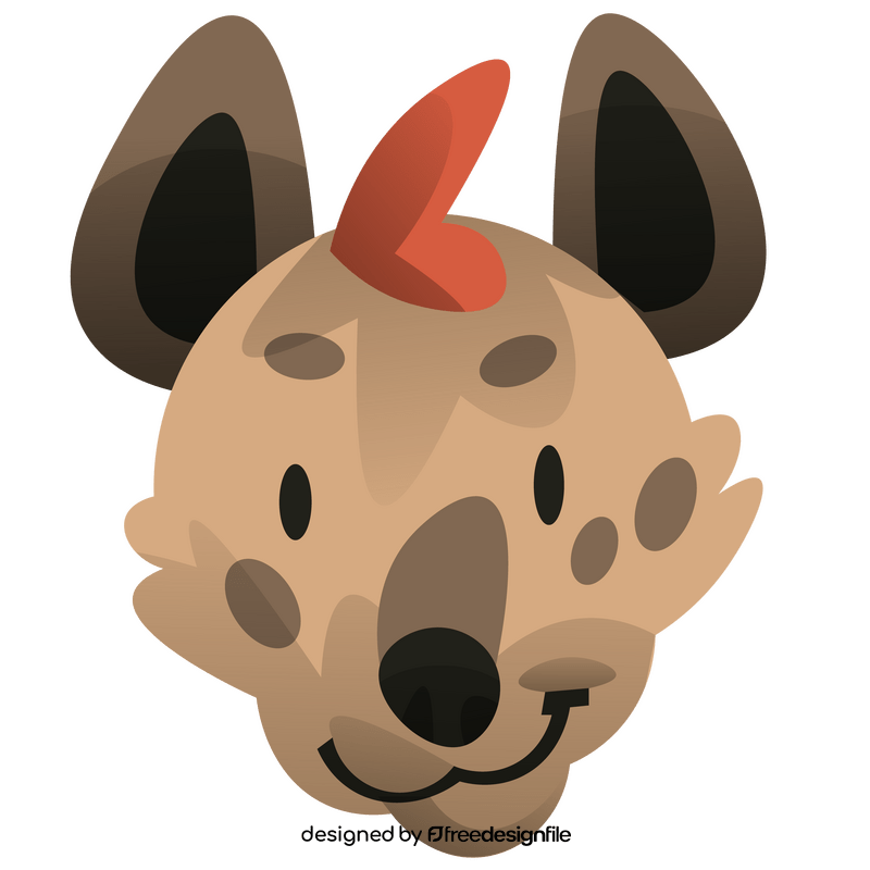 Cartoon hyena head clipart