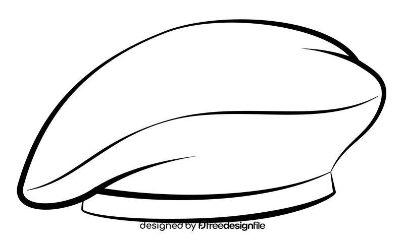 Army beret black and white clipart free download
