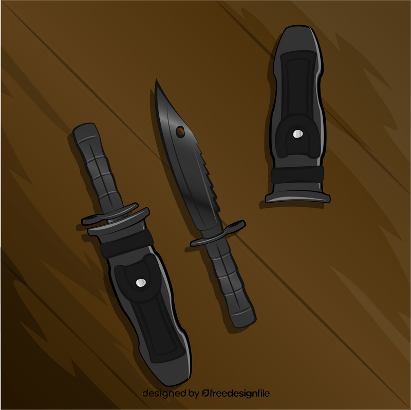 Combat knife vector