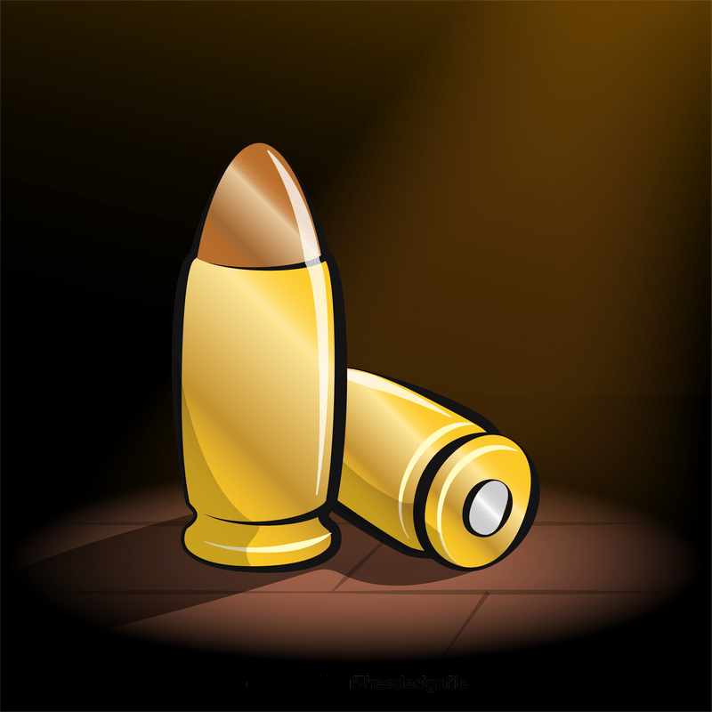 Handgun bullets vector