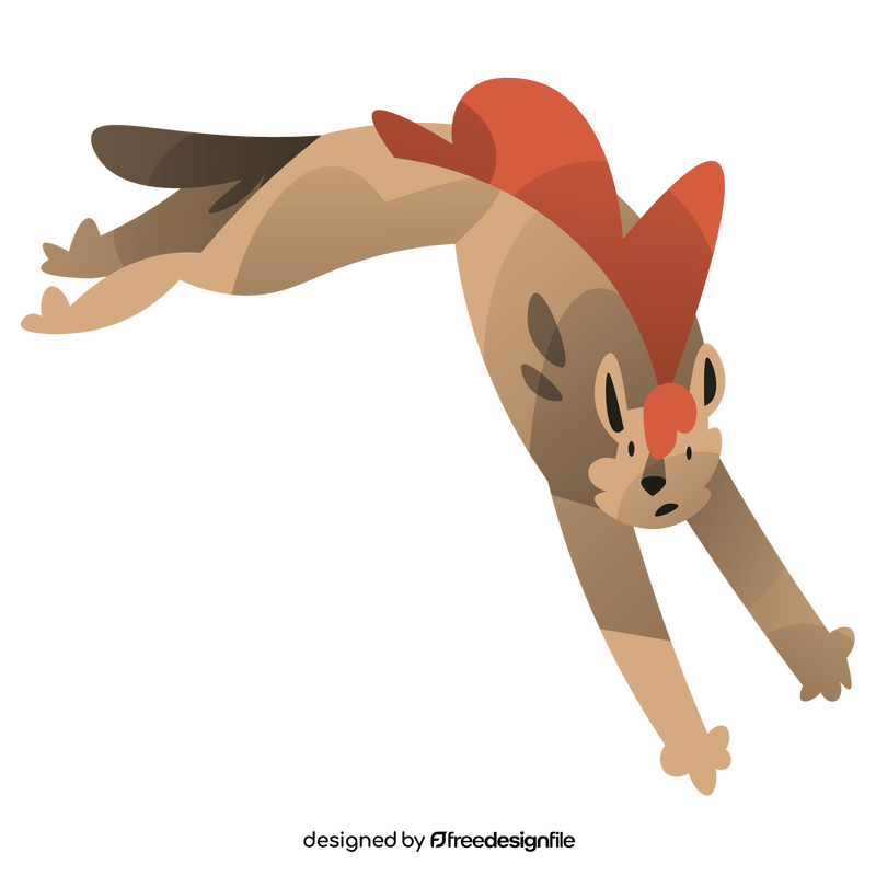 Hyena jumping clipart