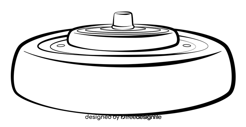 Landmine black and white clipart