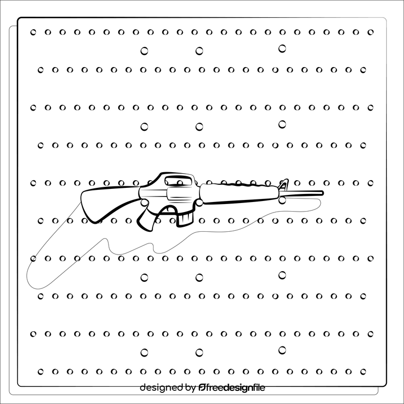 Rifle black and white vector