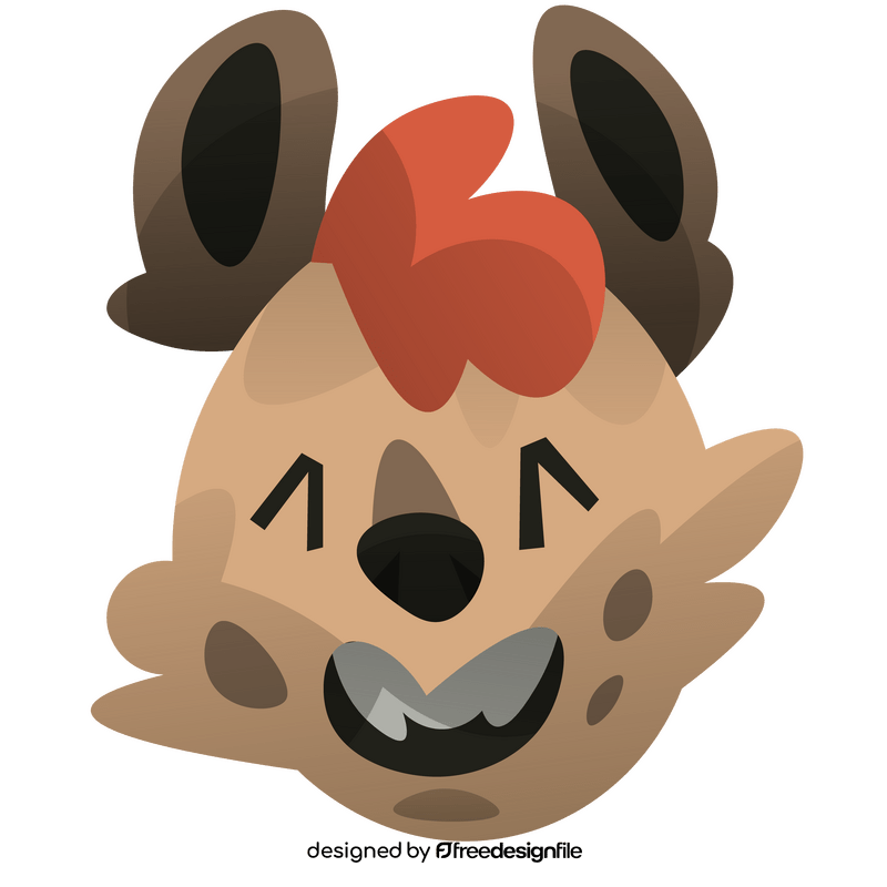 Hyena smile cartoon clipart