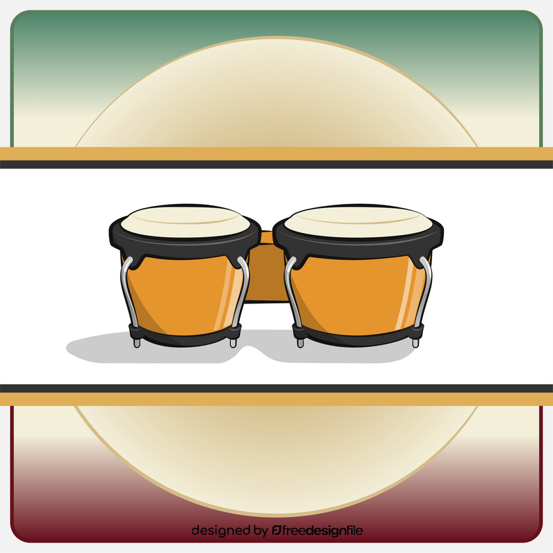 Bongo drums vector