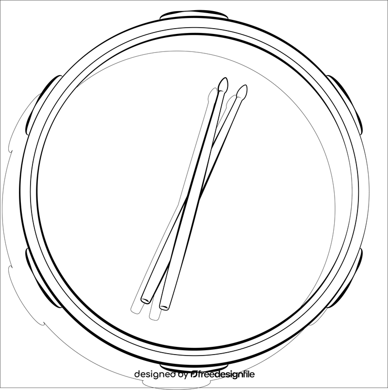 Drum sticks black and white vector