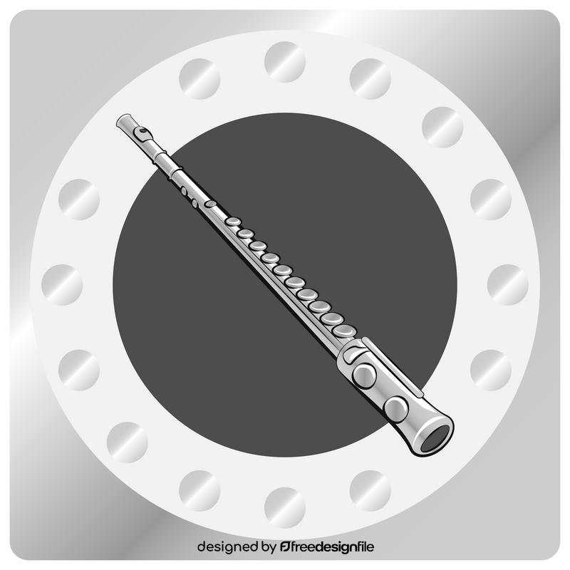 Steel flute vector