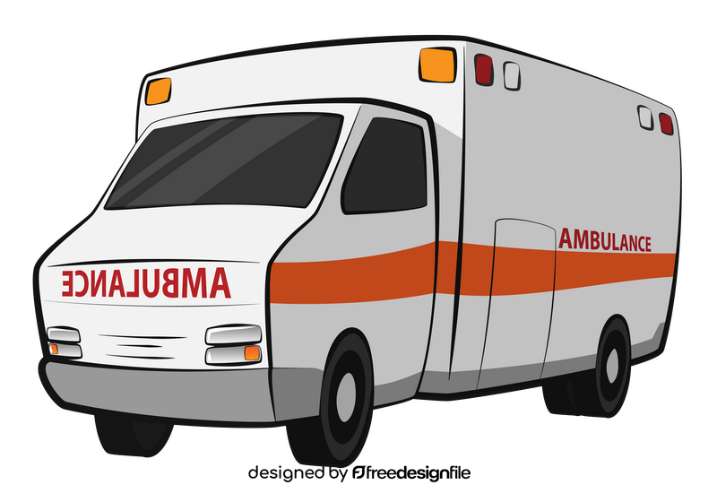 Ambulance front cartoon clipart