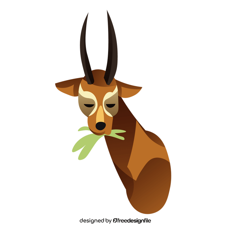 Impala eating clipart