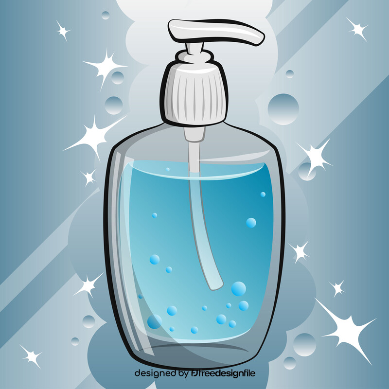 Hand sanitizer cartoon vector
