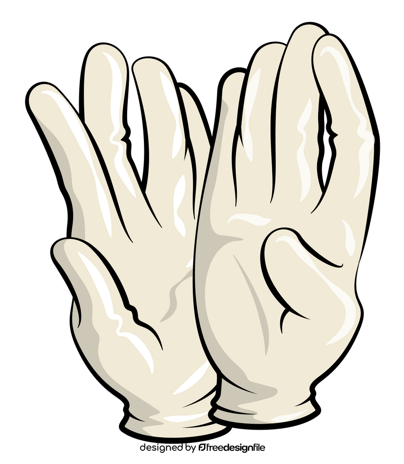 Medical gloves cartoon clipart
