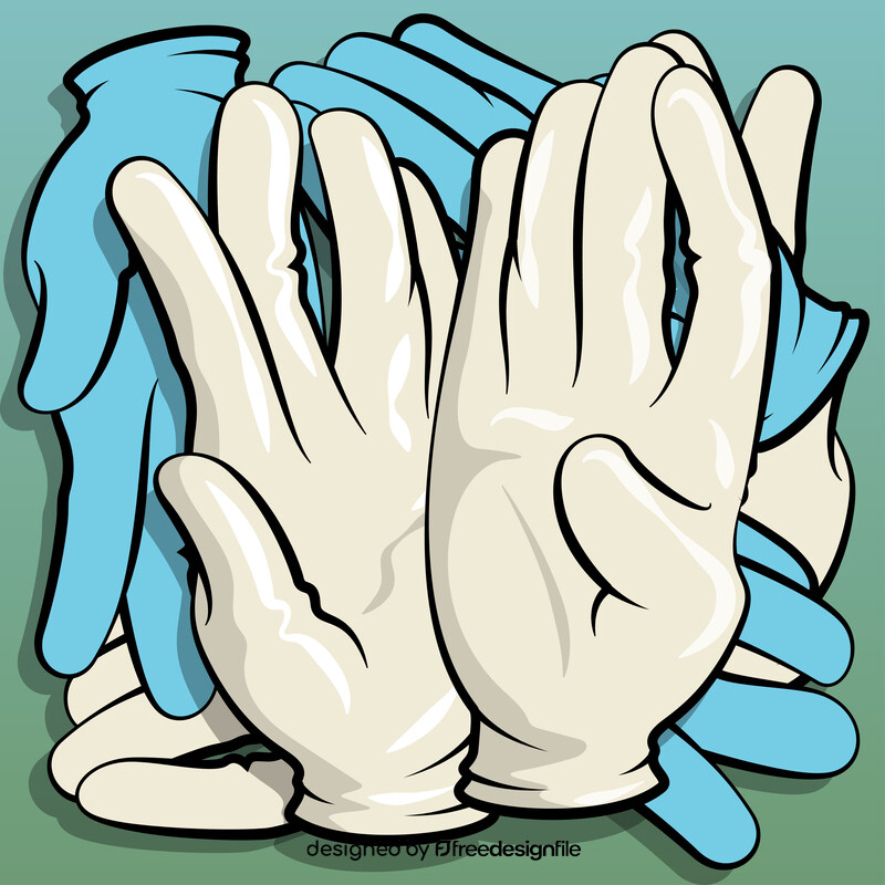 Medical gloves cartoon vector
