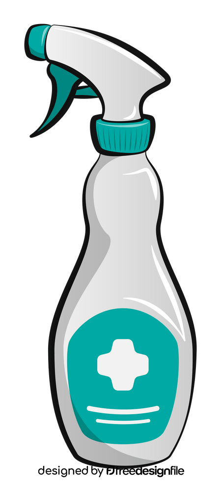 Sanitizer spray cartoon clipart