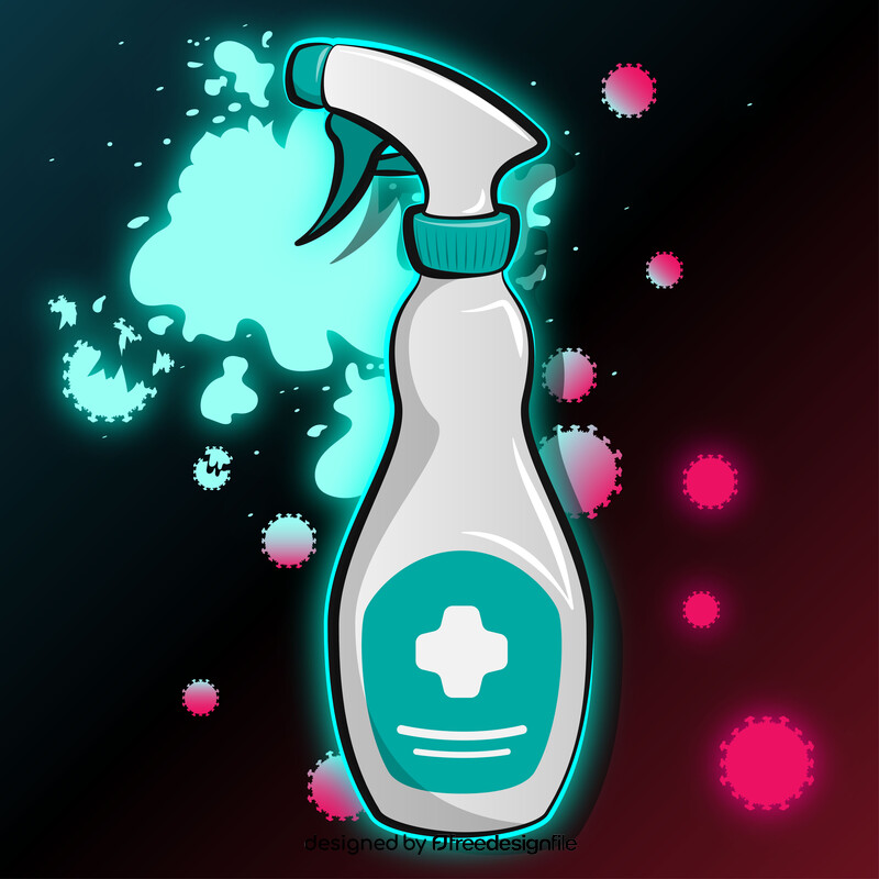 Sanitizer spray cartoon vector