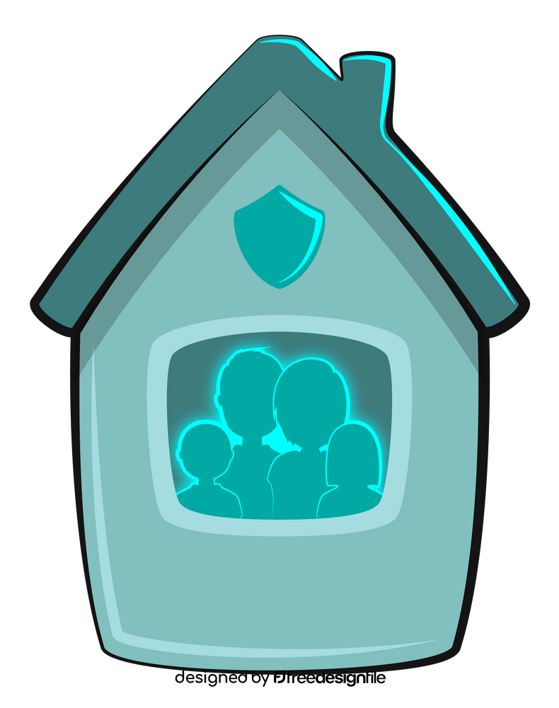 Stay at home cartoon clipart