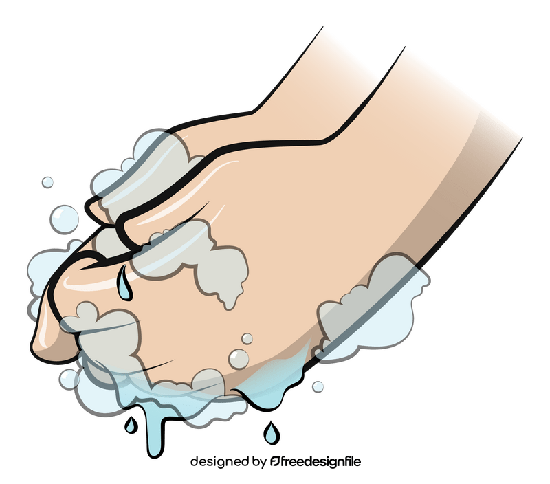 Washing hands cartoon clipart