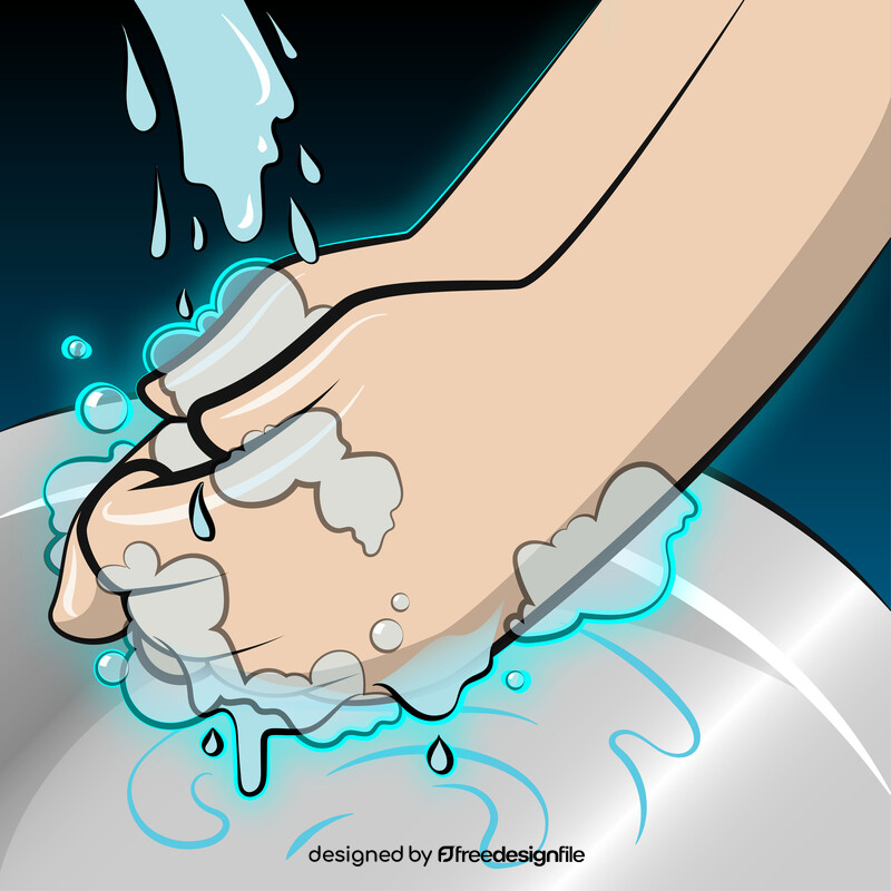 Washing hands cartoon vector