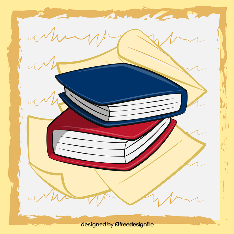 Books drawing vector