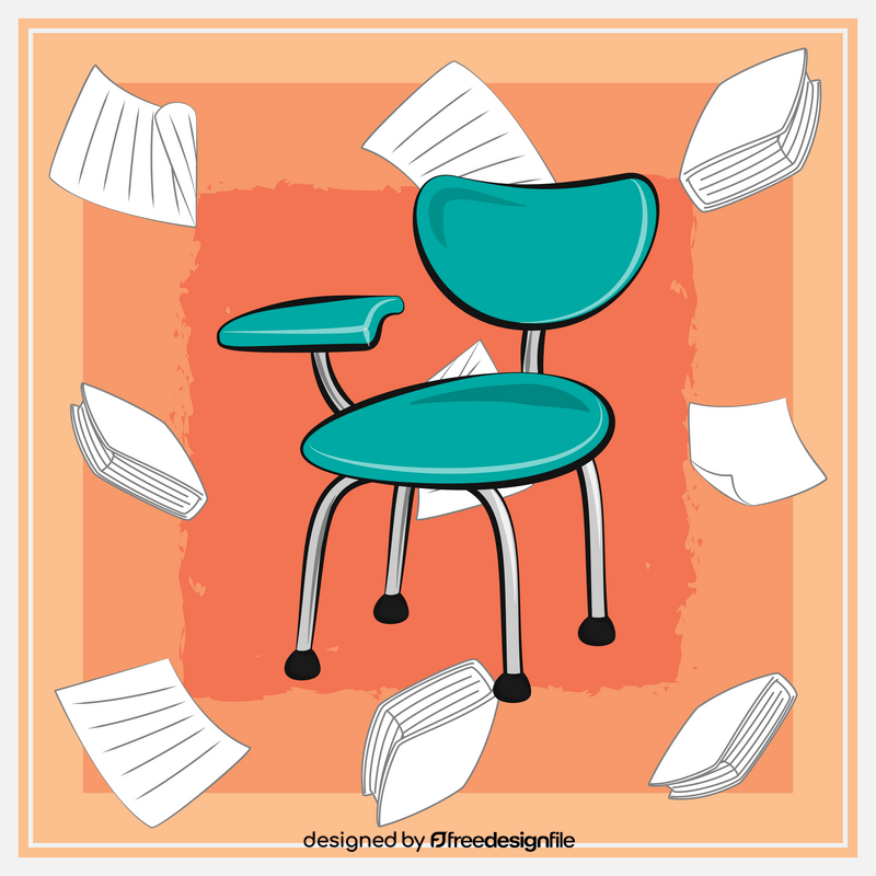 Chair with background vector
