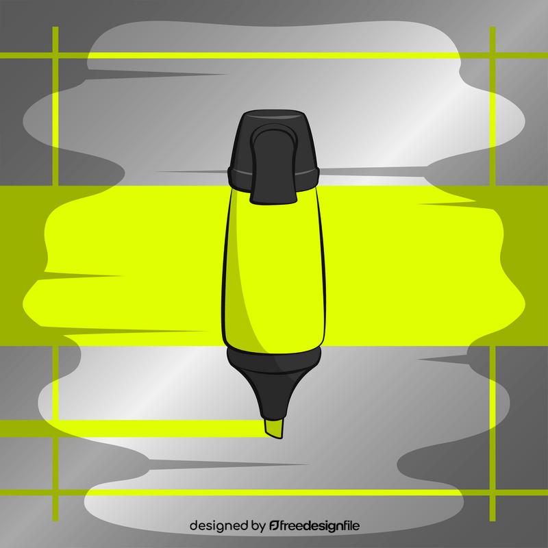 Highlighter yellow vector