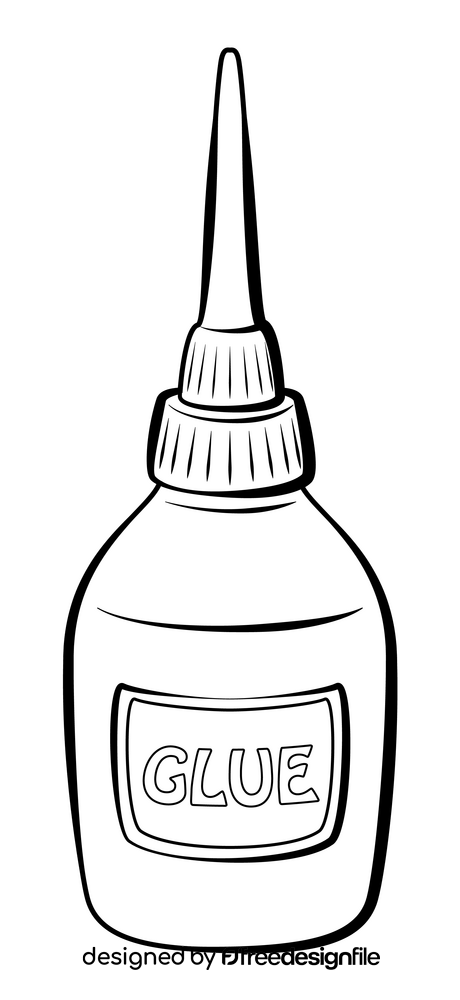 Glue black and white clipart