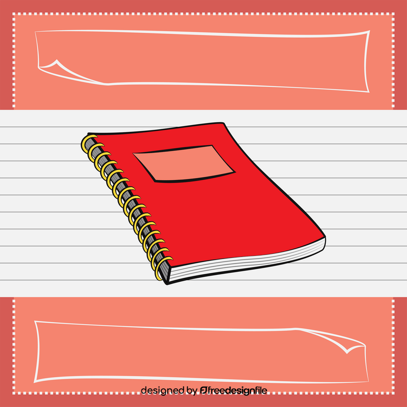 Notebook with background vector