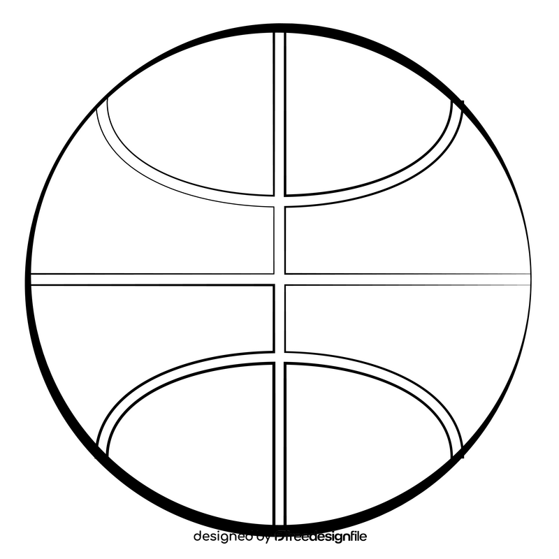 Basketball outline black and white clipart free download