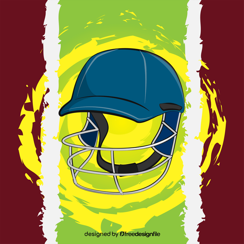 Cricket helmet vector