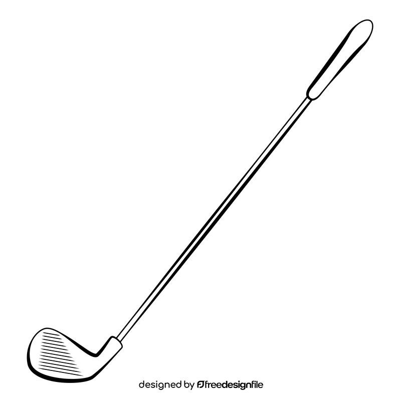 Golf club black and white clipart