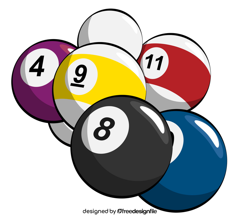 Snooker balls clipart