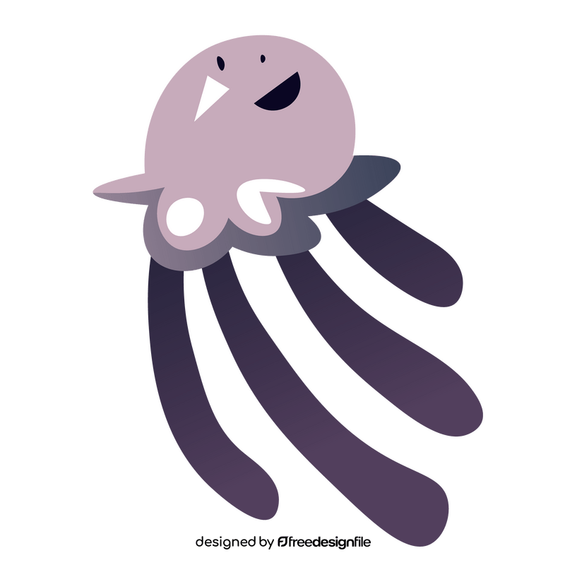 Jellyfish happy clipart