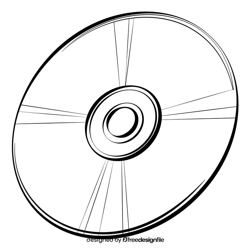 Cd black and white clipart