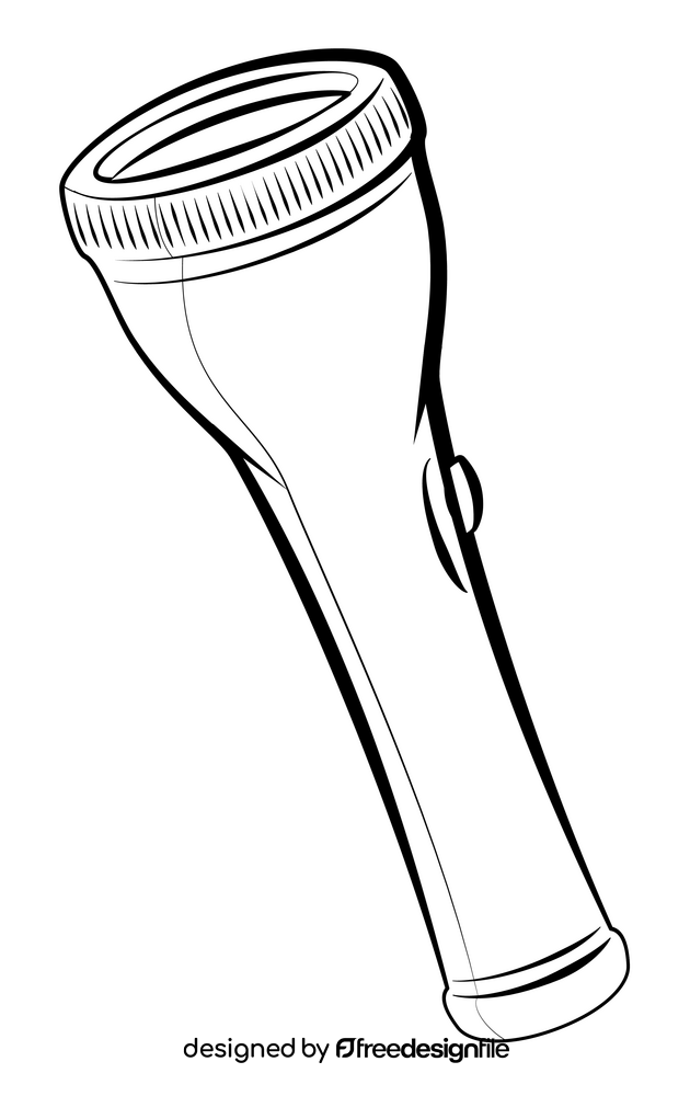 Torch black and white clipart