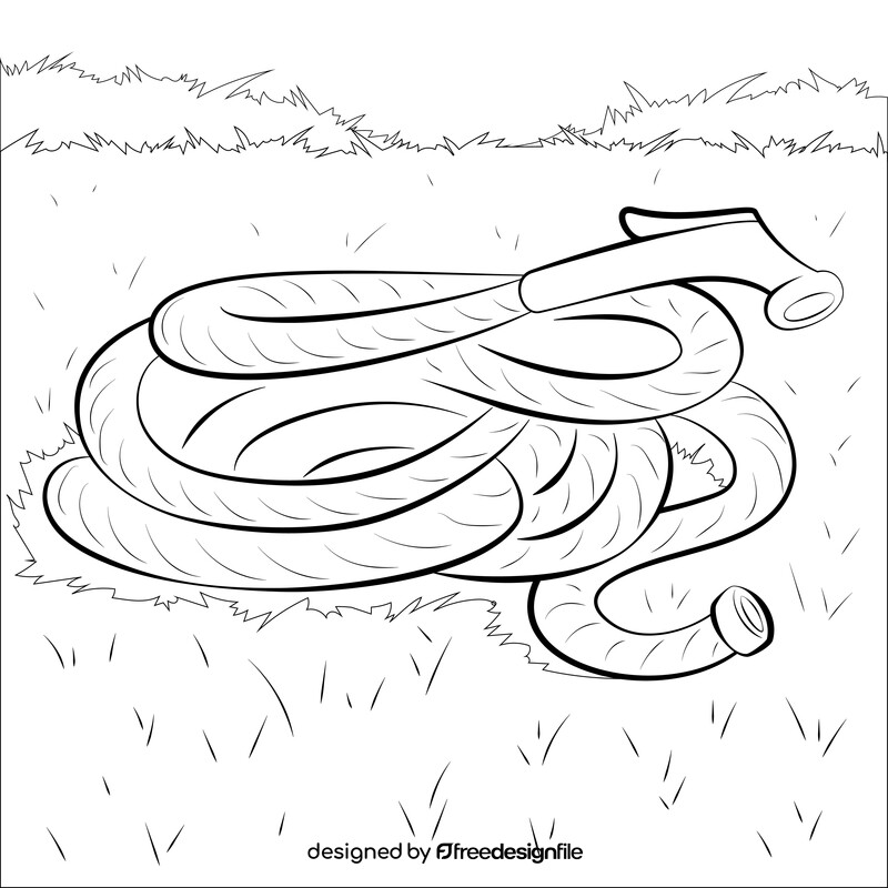 Garden hose black and white vector