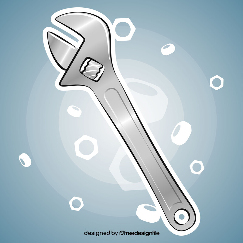 Monkey wrench vector