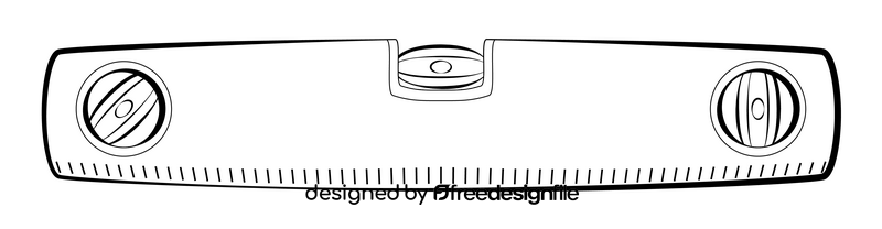 Spirit level drawing black and white clipart